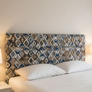 Dekorációs anyag jacquard Kilim cobalt havane