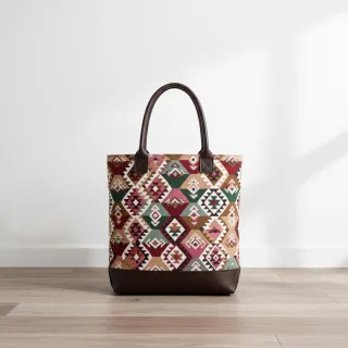 Dekorációs anyag jacquard Kilim fuchsia vert