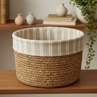 Dekorációs anyag jacquard LINEN LOOK Etretat lin