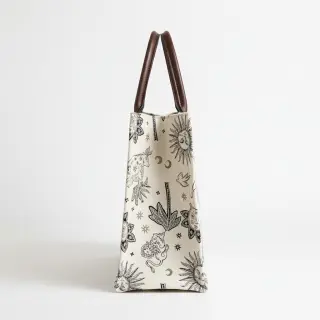 Dekorációs anyag jacquard Pygmalion ecru noir