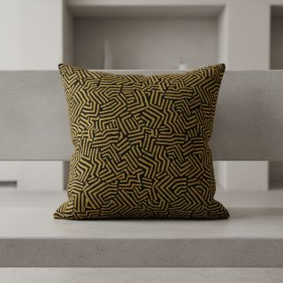 Dekorációs anyag jacquard Mesopotamie noir jaune