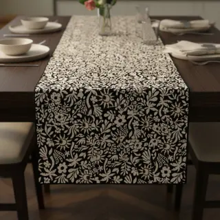 Dekorációs anyag jacquard Sunlight noir