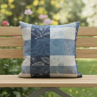 Dekorációs anyag FRENCH TABLE CLOTH JACQUARD Cabosse allover indigo