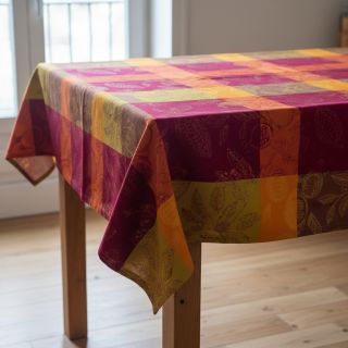 Dekorációs anyag FRENCH TABLE CLOTH JACQUARD Cabosse allover harissa