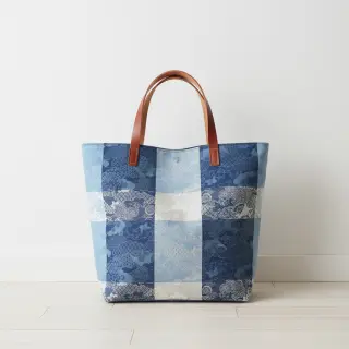 Dekorációs anyag FRENCH TABLE CLOTH JACQUARD Niwa allover indigo