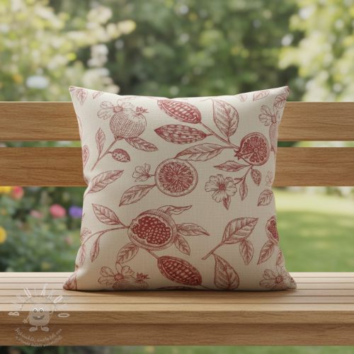 Dekorációs anyag RUSTIC VINTAGE PRINT Granata groseille