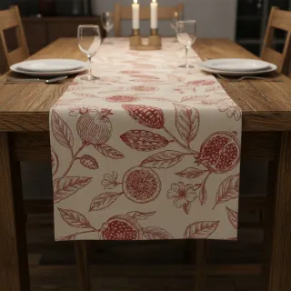 Dekorációs anyag RUSTIC VINTAGE PRINT Granata groseille
