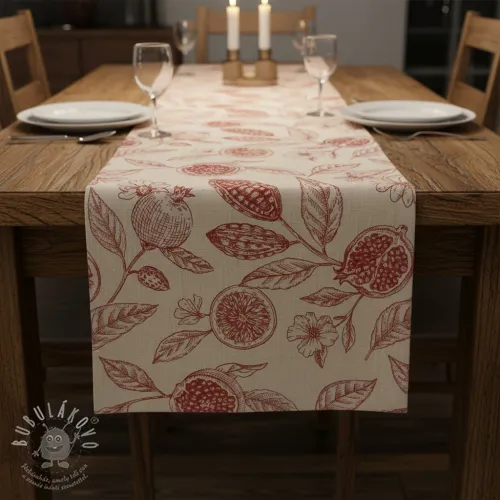 Dekorációs anyag RUSTIC VINTAGE PRINT Granata groseille