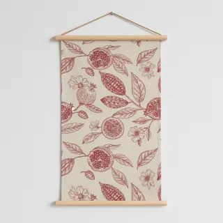 Dekorációs anyag RUSTIC VINTAGE PRINT Granata groseille