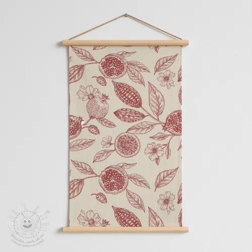 Dekorációs anyag RUSTIC VINTAGE PRINT Granata groseille