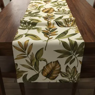 Dekorációs anyag premium Linenlook Botanic Bold Leaf digital print