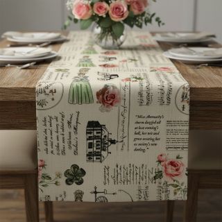 Dekorációs anyag premium Linenlook Regal Newspaper digital print