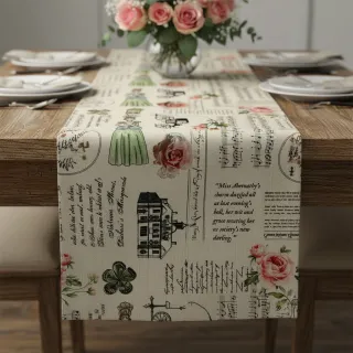 Dekorációs anyag premium Linenlook Regal Newspaper digital print