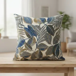 Dekorációs anyag jacquard Cacao allover bleu