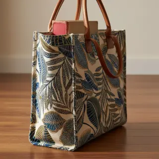 Dekorációs anyag jacquard Cacao allover bleu