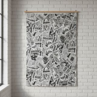 Dekorációs anyag jacquard Neo noir blanc