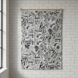 Dekorációs anyag jacquard Neo noir blanc