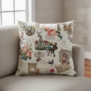 Dekorációs anyag premium Linenlook Poetry Romantic Scene digital print