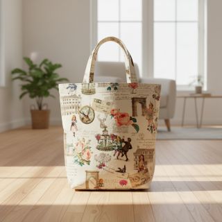 Dekorációs anyag premium Linenlook Poetry Romantic Scene digital print