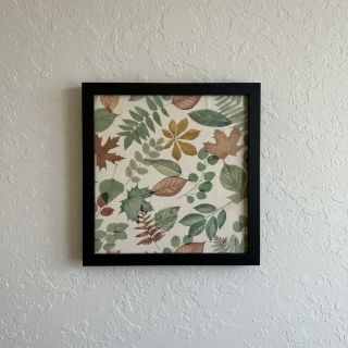 Dekorációs anyag premium Linenlook Coloured Leaf Mix digital print