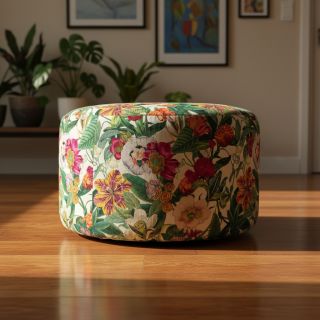 Dekorációs anyag premium Linenlook Flashy Floral Party digital print