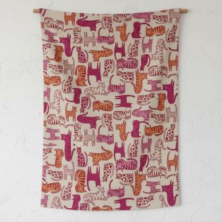 Dekorációs anyag Linenlook Cat Wildlife Art pink