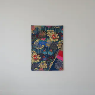 Dekorációs anyag jacquard Opium allover bleu