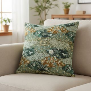 Dekorációs anyag jacquard Nuage allover kaki