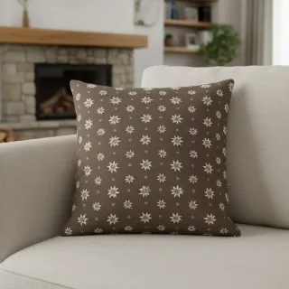 Dekorációs anyag jacquard DOUBLE FACE Landhaus Edelweiss taupe