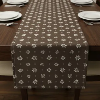 Dekorációs anyag jacquard DOUBLE FACE Landhaus Edelweiss taupe