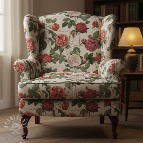 Dekorációs anyag Linenlook premium Vintage Rose Garden digital print