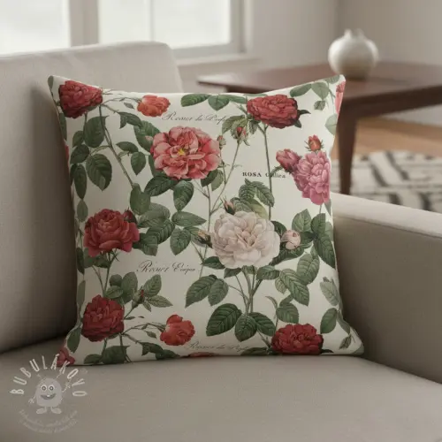 Dekorációs anyag Linenlook premium Vintage Rose Garden digital print