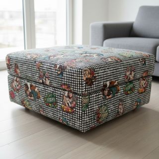 Dekorációs anyag Vegan black check digital print