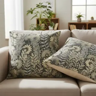 Dekorációs anyag jacquard Boho leaves