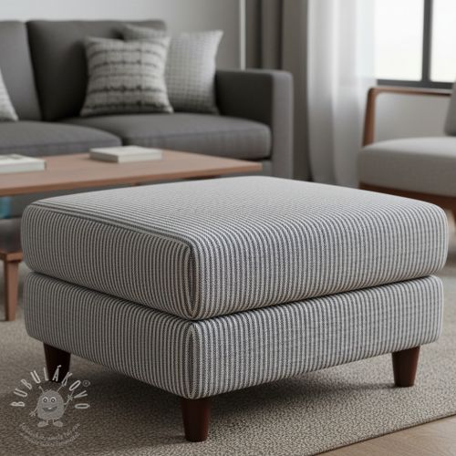 Dekorációs anyag DOBBY Colored stripe navy blue