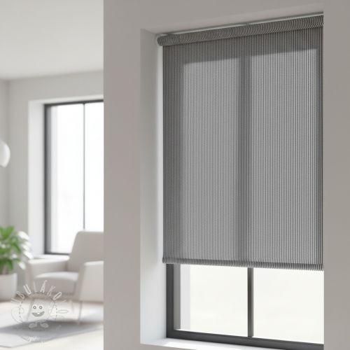 Dekorációs anyag DOBBY Colored stripe navy blue