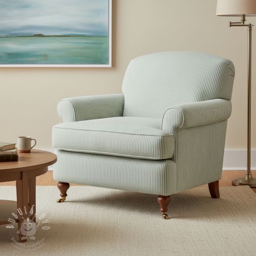 Dekorációs anyag DOBBY Colored stripe soft green