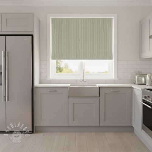 Dekorációs anyag DOBBY Colored stripe soft green