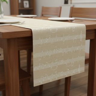 Dekorációs anyag jacquard Music notes lyrics metallic