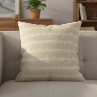 Dekorációs anyag jacquard Music notes lyrics metallic