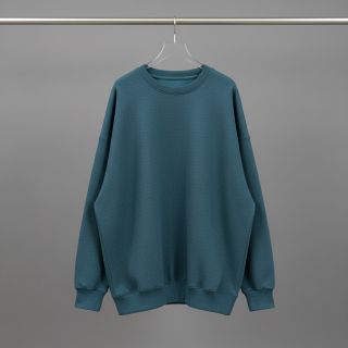 Szabadidő anyag fésült MELANGE dark petrol