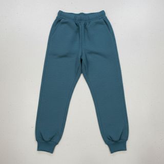 Szabadidő anyag fésült MELANGE dark petrol