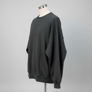 Szabadidő anyag fésült MELANGE dark grey