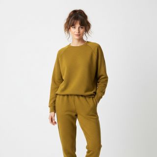 Szabadidő anyag fésült MELANGE ochre