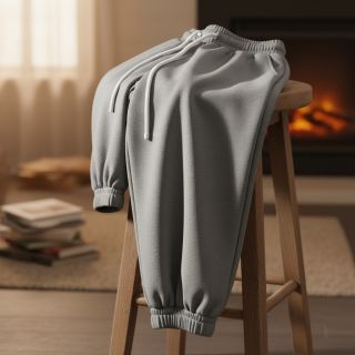 Szabadidő anyag fésült mouse grey