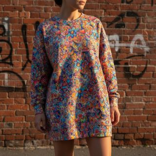 Szabadidő anyag fésült JOGGING Colour me design B digital print