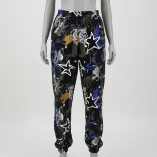 Szabadidő anyag Graffiti black digital print