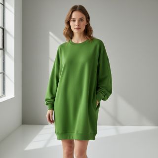 Szabadidő anyag fésült JOGGING green