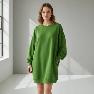 Szabadidő anyag fésült JOGGING green