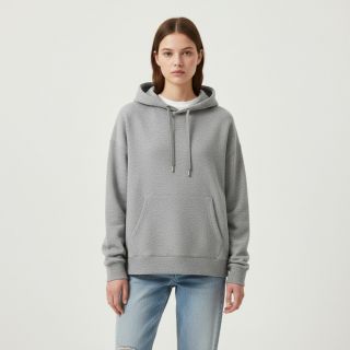 Szabadidő anyag fésült JOGGING light grey melange